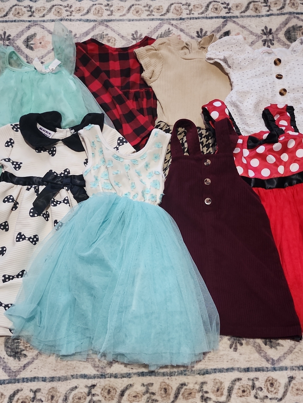 Girls Dresses Bundle 8pc Lot Lucky Jenny, Bluberi Boulevard, And More 3T